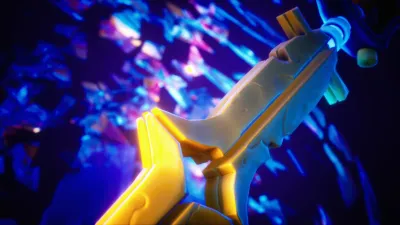 Golden key-shaped artifact glowing against a blue Duskfade backdrop